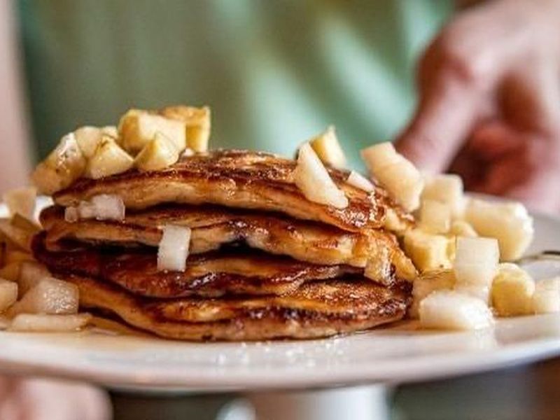 Apple Pie Pancake Stack at Sunrise Social