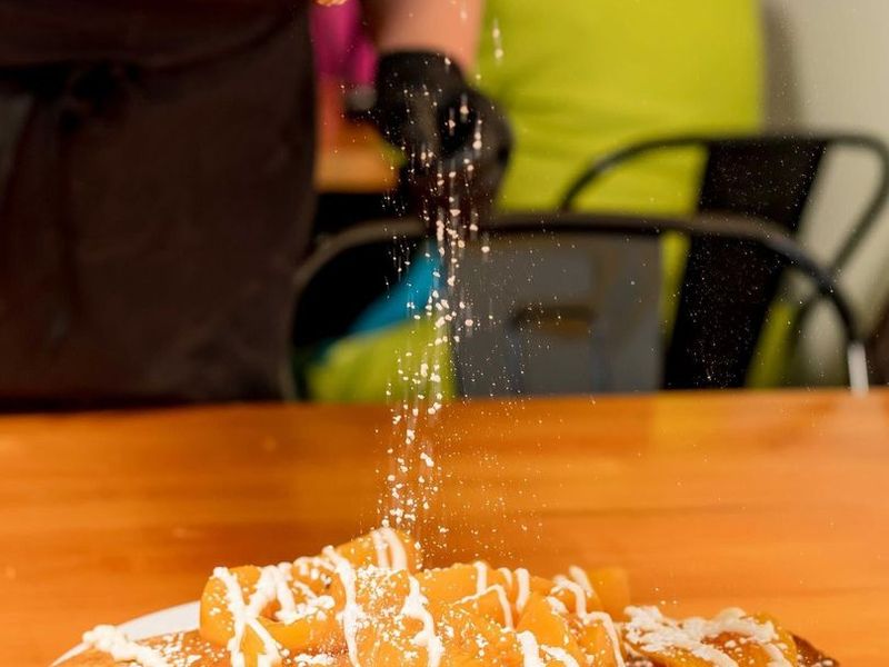 Peach Please Pancakes at Sunrise Social