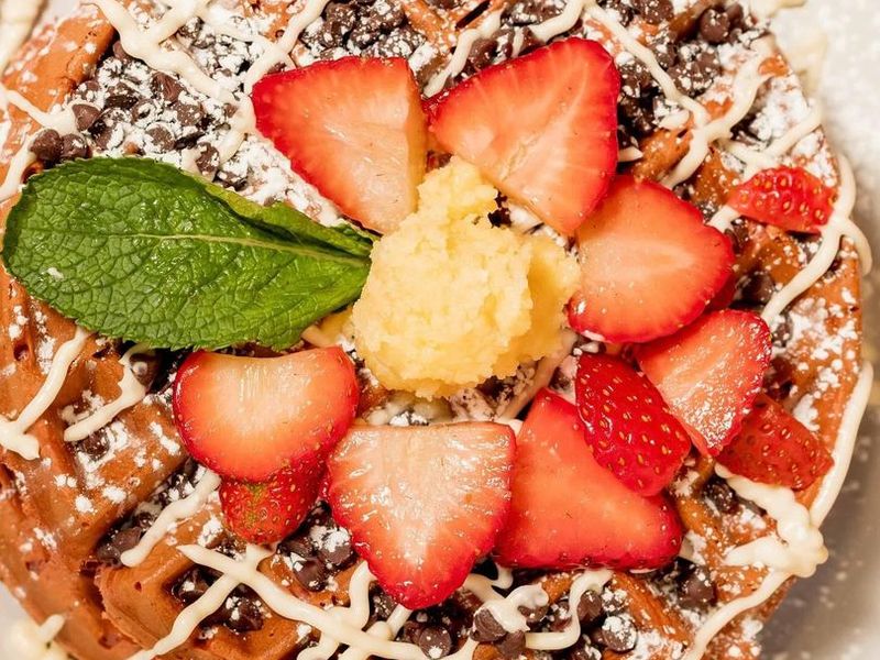 Red Velvet Waffles at Sunrise Social