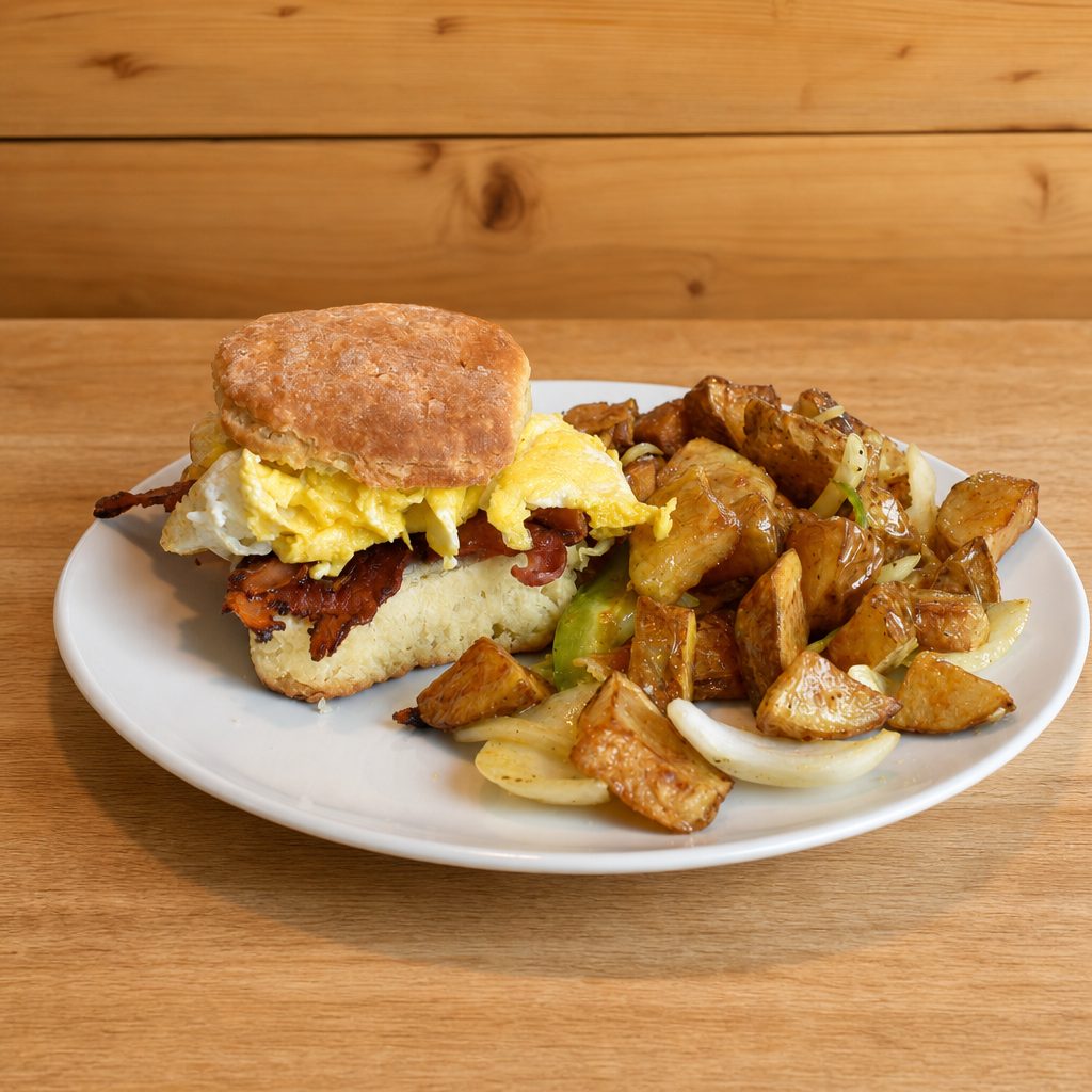 Bacon Biscuit sandwich.