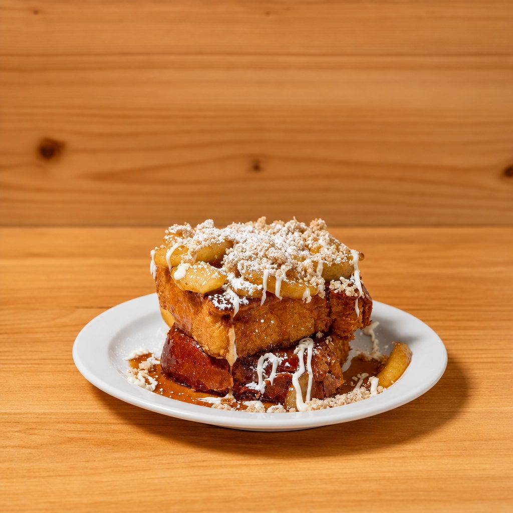 Apple pie pancake stack.