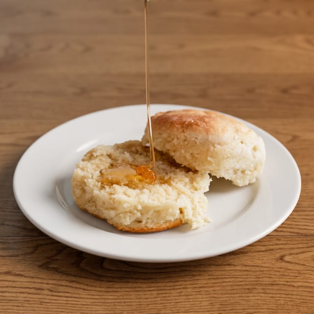 Sunrise Social Honey Butter Biscuit.