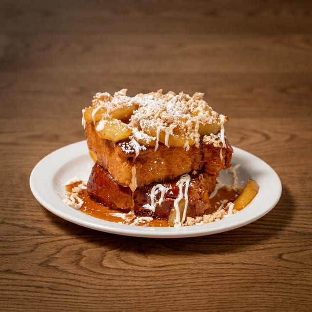 Apple pie pancake stack.