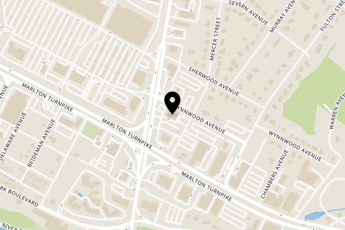 Map showing the location of Sunrise Social Cherry Hill Township NJ on 1200 Haddonfield Rd in Cherry Hill Township