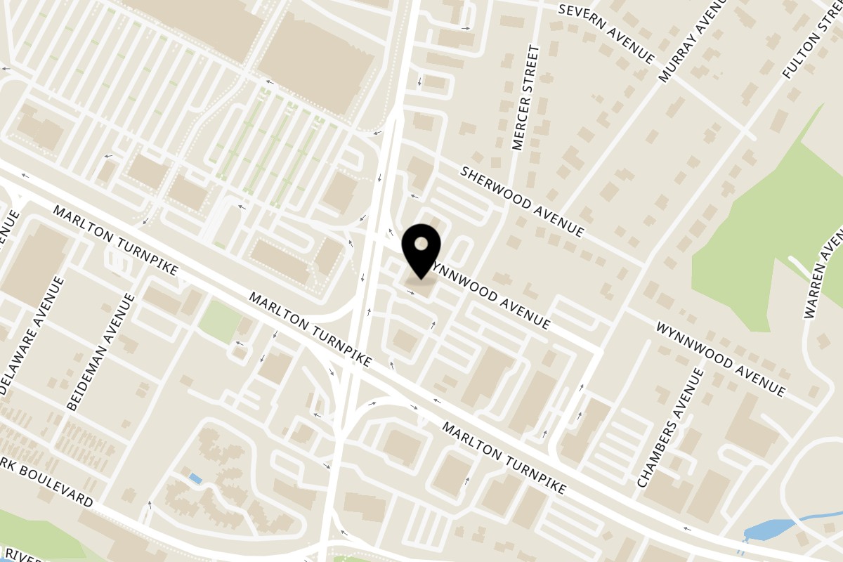 Map showing the location of Sunrise Social Cherry Hill Township NJ on 1200 Haddonfield Rd in Cherry Hill Township